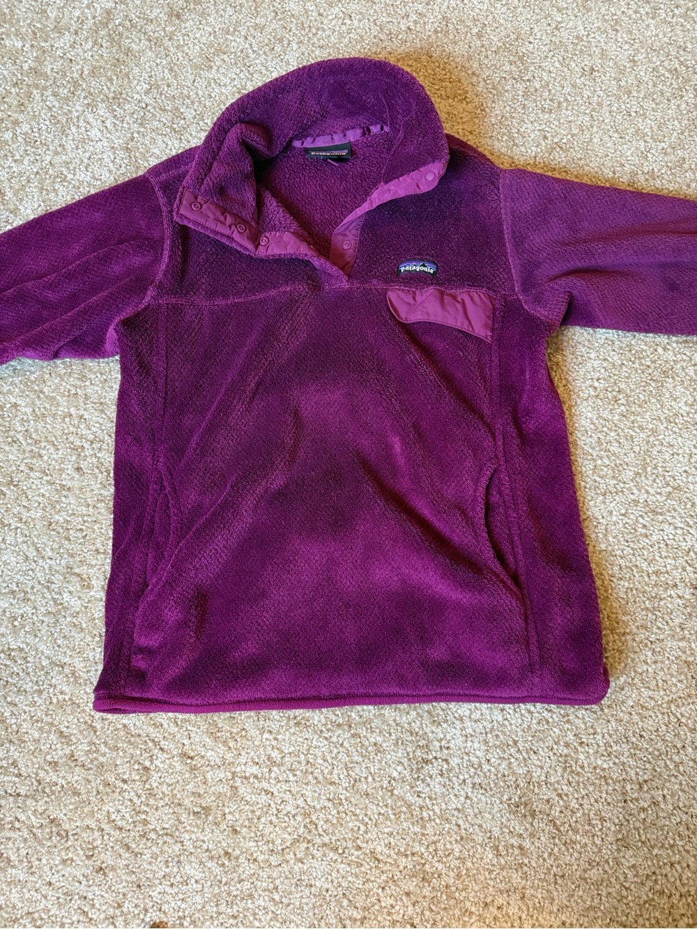 Patagonia Deep Purple Snap Pullover Fleece